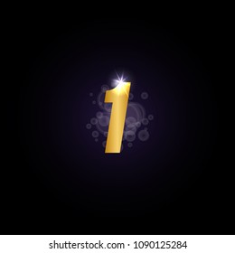 Number logo icon template