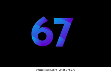 Number Logo Modern Purple fresh clean