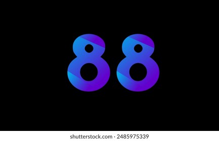 Number Logo Modern Purple fresh clean