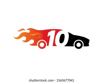Number logo or symbol template design