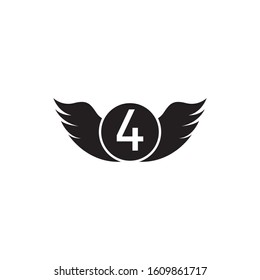 Number logo template vector icon design