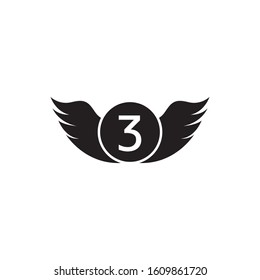 Number logo template vector icon design