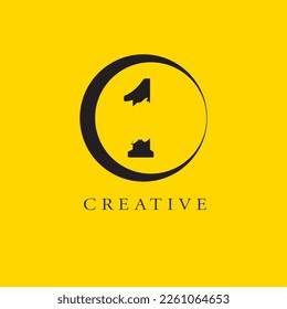 Number logos in circles can be used as company symbols or brands