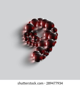 Number made by red spheres, vector