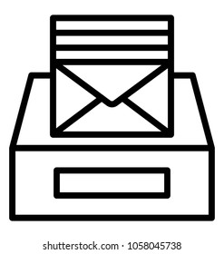 A number of mails in drawer concept of mailbox