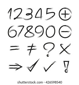 number and math signs