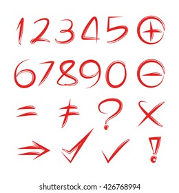 number and math signs