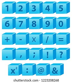 Anzahl- und Mathematiksymbolgrafik