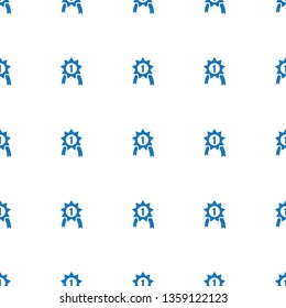 number medal icon pattern seamless white background. Editable filled number medal icon. number medal icon pattern for web and mobile.