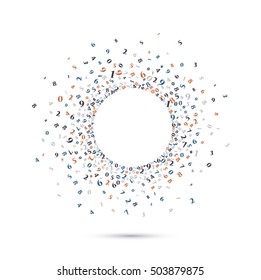 Number mix. Vector illustration.