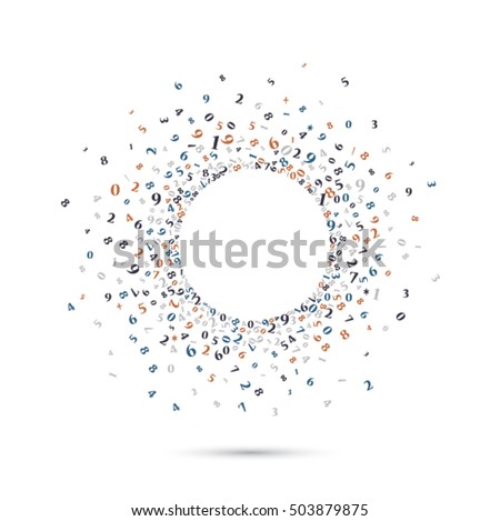 Number mix. Vector illustration.