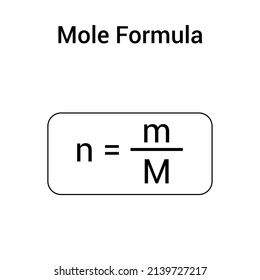 Number Moles Formula Chemistry Stock Vector (Royalty Free) 2139727217 ...