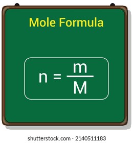 number of moles formula in chemistry