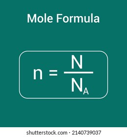 number of moles formula in chemistry