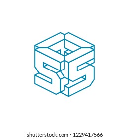 Number monogram Logo Template