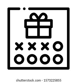 Number Needed to Receive Gift Icon Vector. Outline Number Needed to Receive Gift Sign. Isolated Contour Symbol Illustration