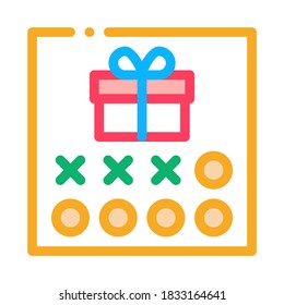 Number Needed to Receive Gift Icon Vector. Outline Number Needed to Receive Gift Sign. Isolated Contour Symbol Illustration