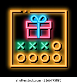 Number Needed to Receive Gift neon light sign vector. Glowing bright icon Number Needed to Receive Gift sign. transparent symbol illustration