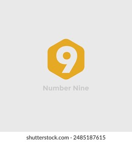 Number Nine, 9 icon template