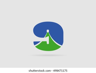 Number nine 9 logo icon template elements
