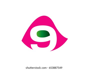 Number nine 9 logo icon template elements
