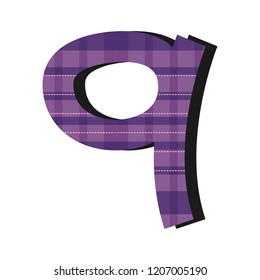 number nine font checkered