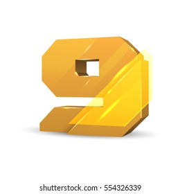 Number Nine, futuristic vector concept