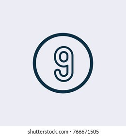 Number nine icon