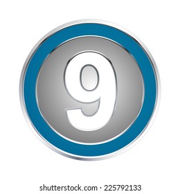 Number nine icon - Vector