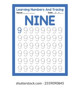 Number Nine Learning Number And Tracing