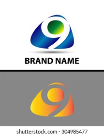 Number nine logo. Logo 9 
