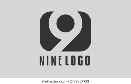Número Nueve Diseño de Logo, Simbolismo Numérico y Concepto Creativo, Ilustración vectorial para Agencias Creativas