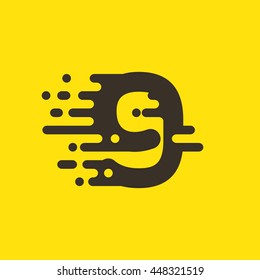 Number nine logo for fast speed taxi service. Colorful vector design for banner, presentation, web page, card, labels or posters.