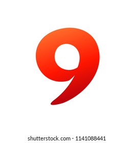 Number Nine Logo Template, 9 Logo Design