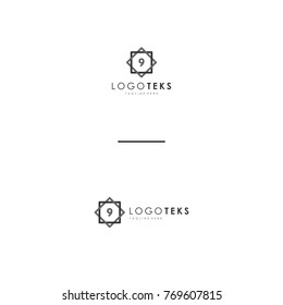 Number nine logo templates
