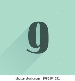 Number nine logo for your fun and happy design projects. You'll get a playful sign for fun advertising, fashion stickers, summer posters, wedding logos, retro sale themes and much more.