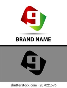 Number nine logo.Logo 9 
