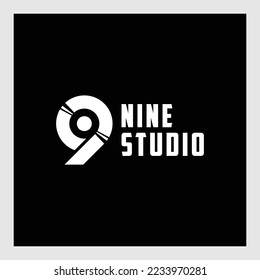 Nummer neun Logo, moderne Vektorlogonummer 9