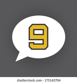 number nine (my own design) 