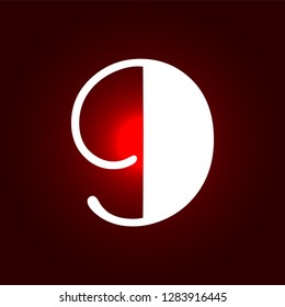 
Number nine.
Numbering. Vector illustration