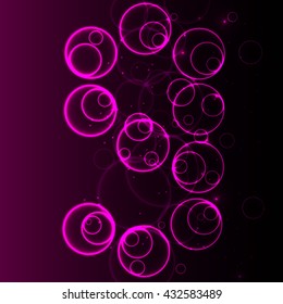 The number nine in performance glowing ball. Vector illustration.