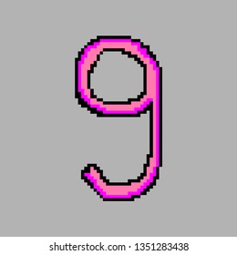 number nine pixel