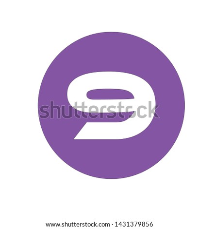 number nine in a purple circle