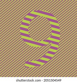 Number nine signs vector images.