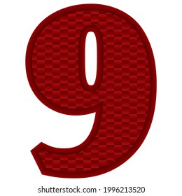 Number Nine Vector Illustration Red Number Stock Vector (Royalty Free ...