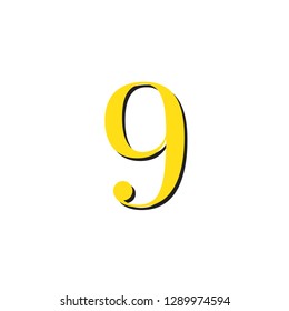 number nine yellow