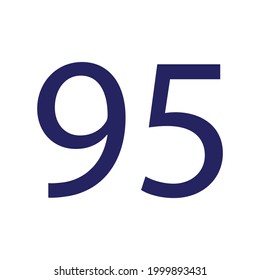 NUMBER NINETY FIVE SIMPLE CLIP ART VECTOR
