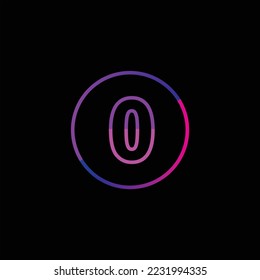 Number on circle with purple background