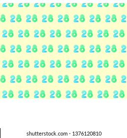 Number on a color background vector