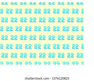 Number on a color background vector